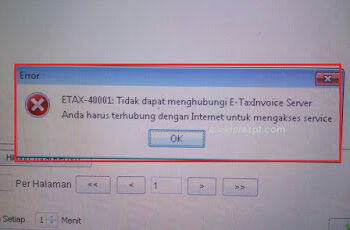 Cara Mengatasi ETAX 40003 dan ETax 20017