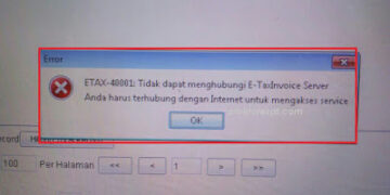 Cara Mengatasi ETAX 40003 dan ETax 20017