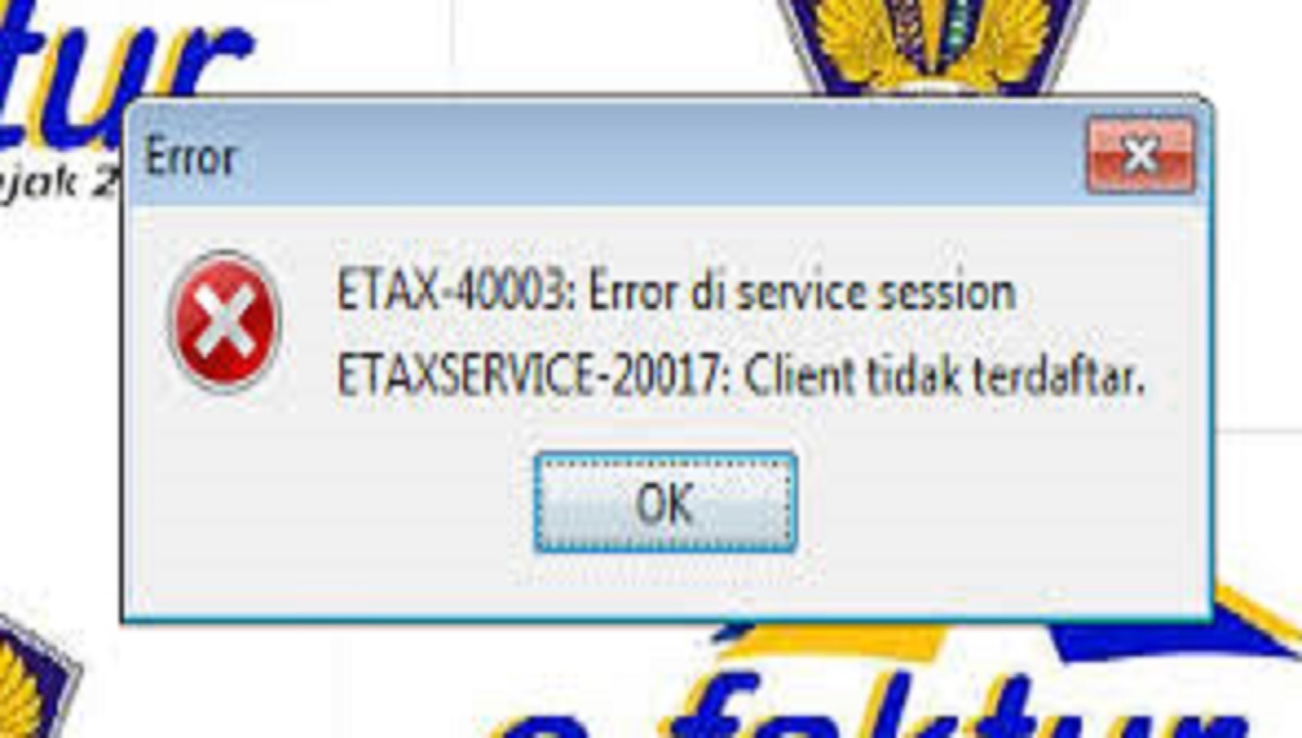 Cara Mengatasi ETAX 40003 dan ETax 20017