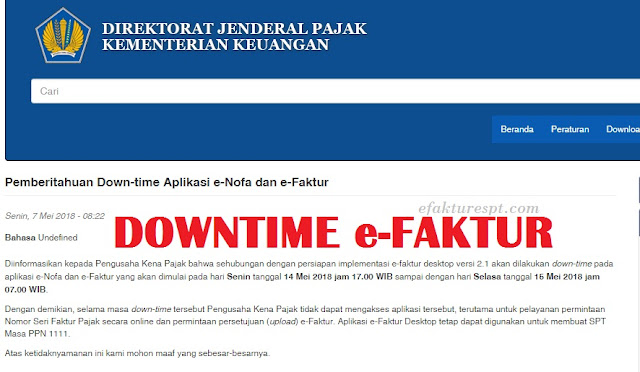 Cara Cek Server Efaktur Offline atau Normal